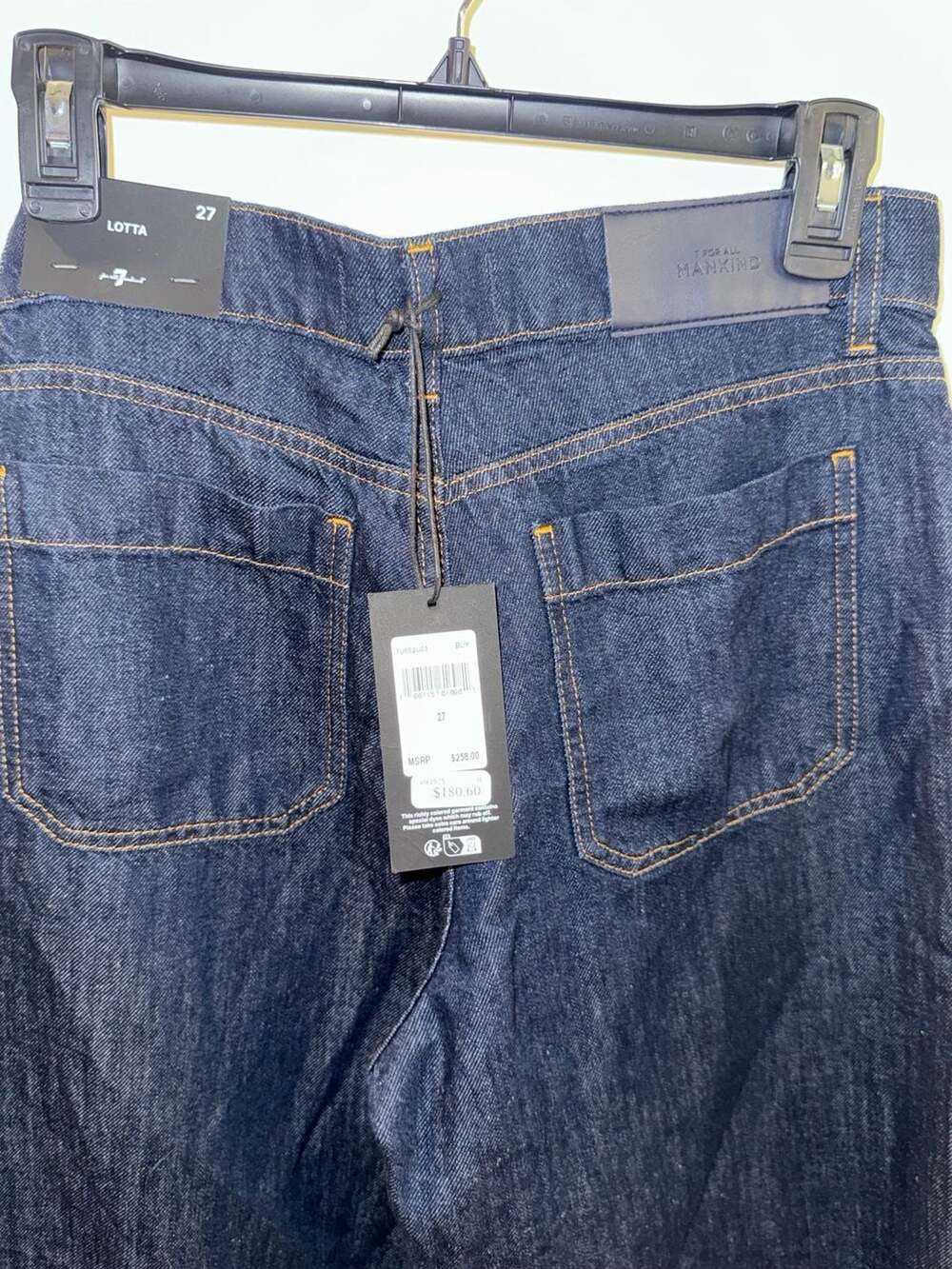 7 For All Mankind High-Waist Wide Leg Patch Pocket Jeans - Picture 4 of 6